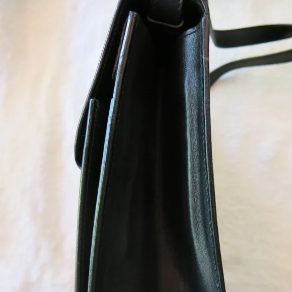 Mark Cross Leather Uptown Black Crossbody Shoulder Bag